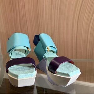 United Nude Blue and Purple Platform Sandals